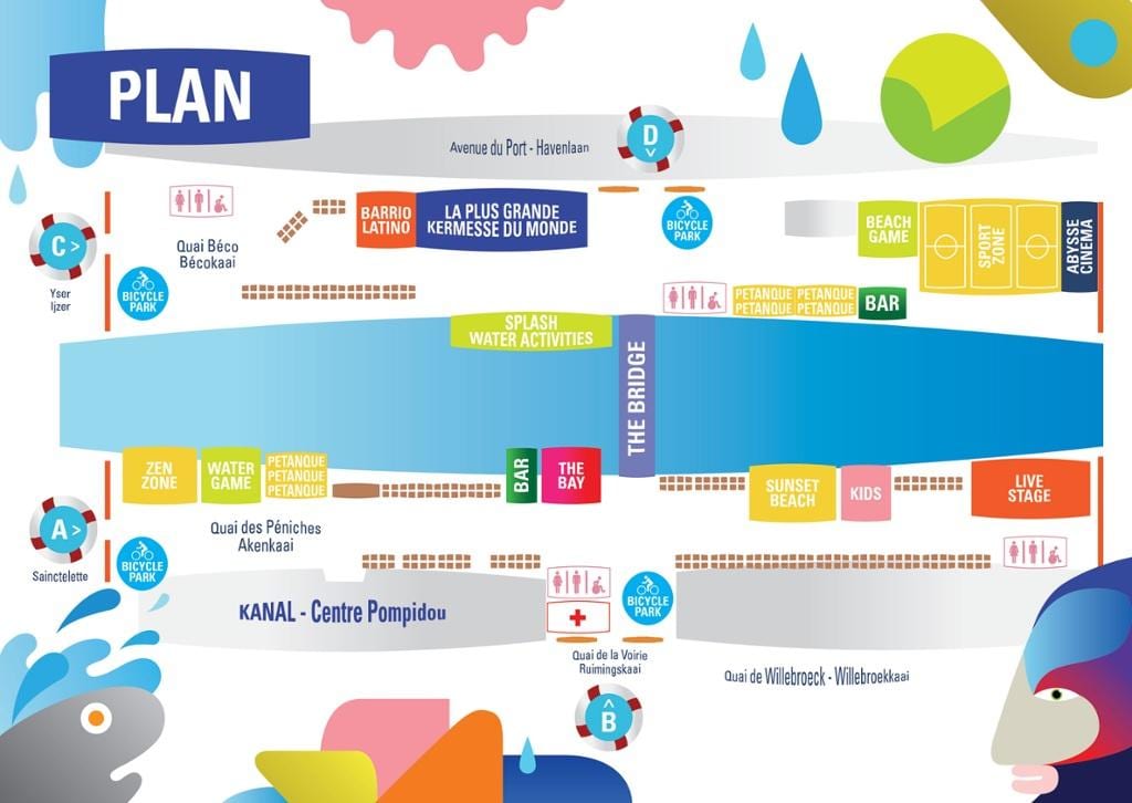 Bruxelles beach mapě