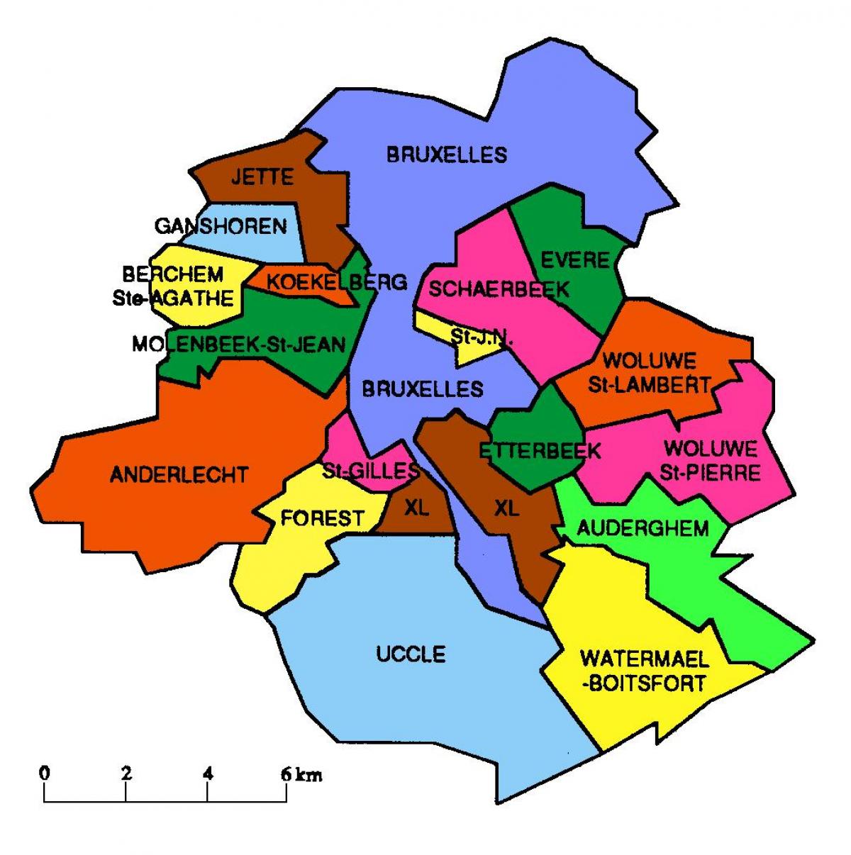 mapa Bruselu a okolí