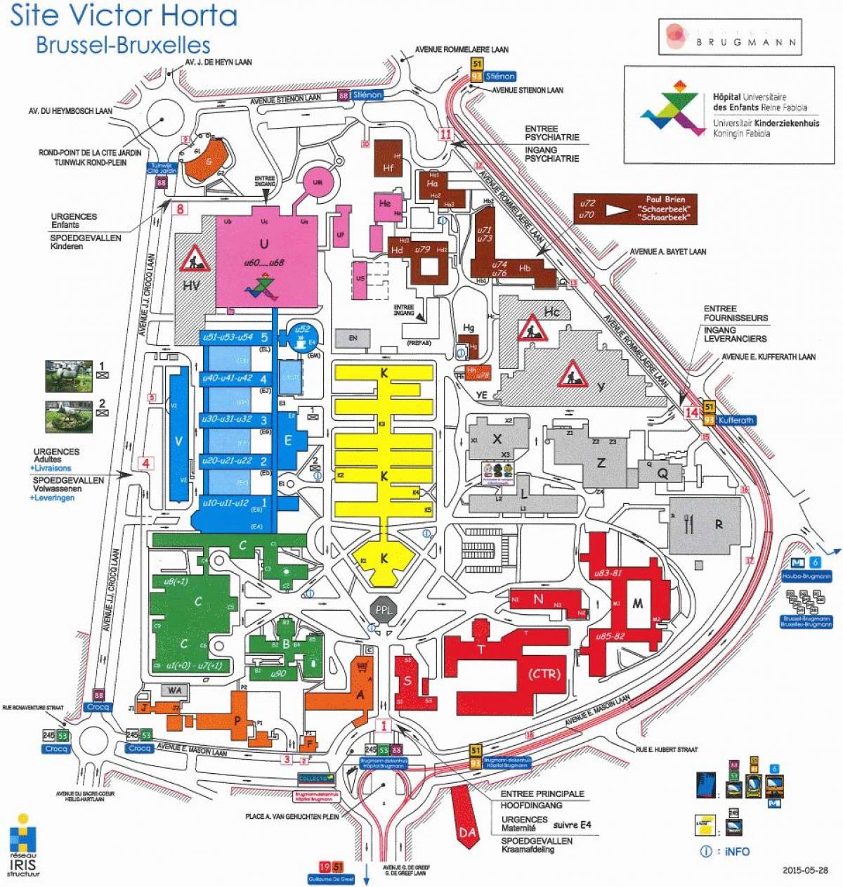 Bruxelles nemocnice mapě