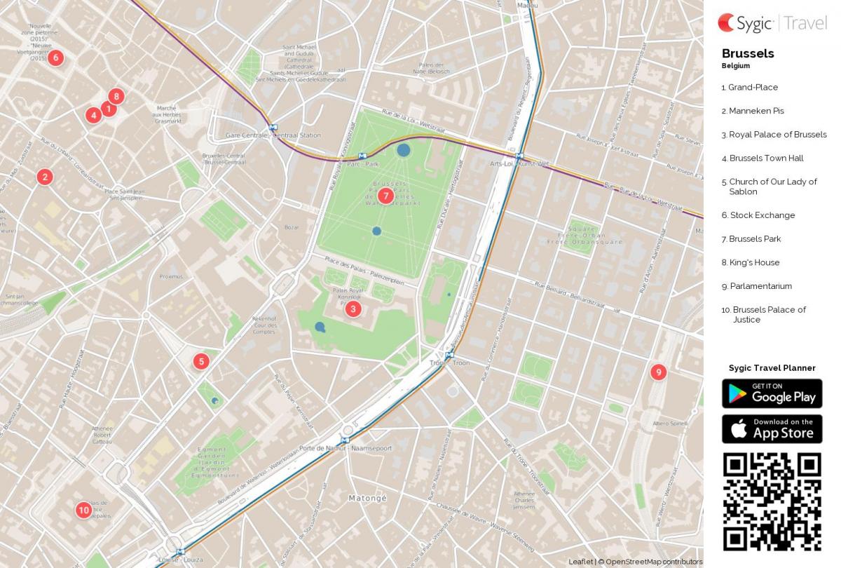 Bruxelles park mapě