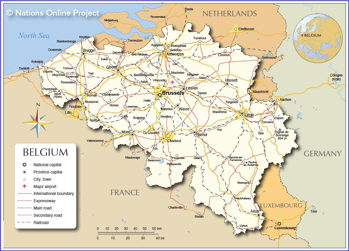 mapa Bruselu zemi