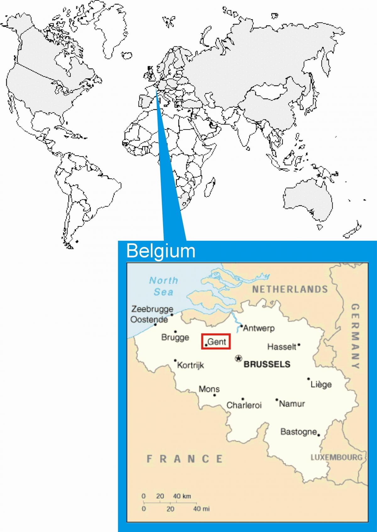 Brusel mapa světa