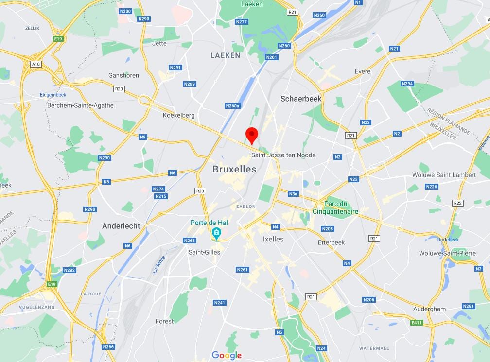 mapa náměstí place rogier mapě