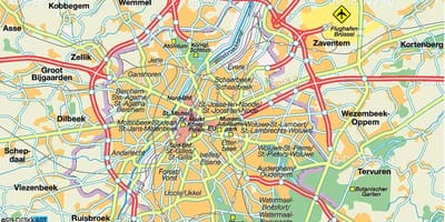 Bruxelles dálnici mapě