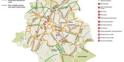 Mapa Bruselu na kole