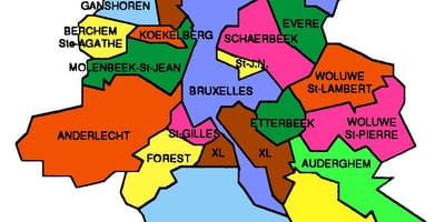 Mapa Bruselu a okolí