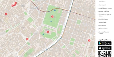 Bruxelles park mapě