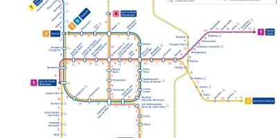 Brusel tramvajové sítě mapě