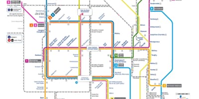 Bruxelles vlak mapě