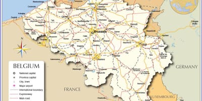 Mapa Bruselu zemi