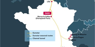 Mapa Brusel eurostar