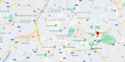 Mapa místa schuman v Brusel